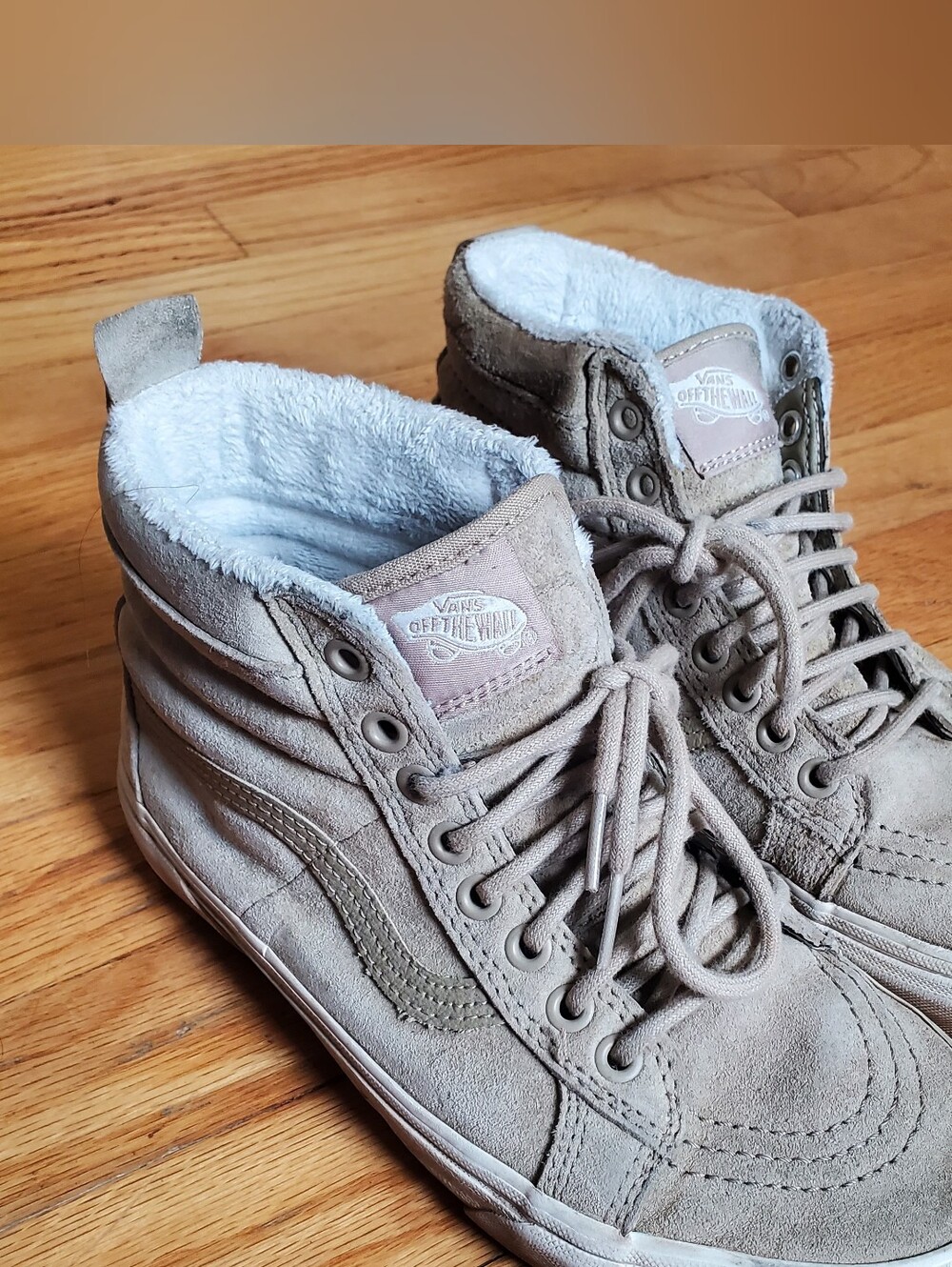 Vans Sk8-Hi Suede High-Top Sneakers in Taupe